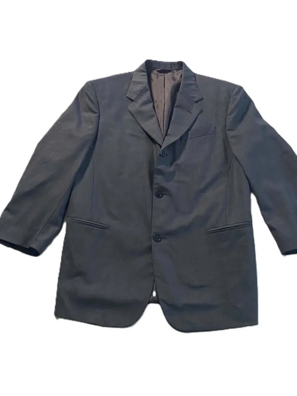 Vintage 90s Donna Karan Signature Blazer Men's 40S 100% Wool Made Italy